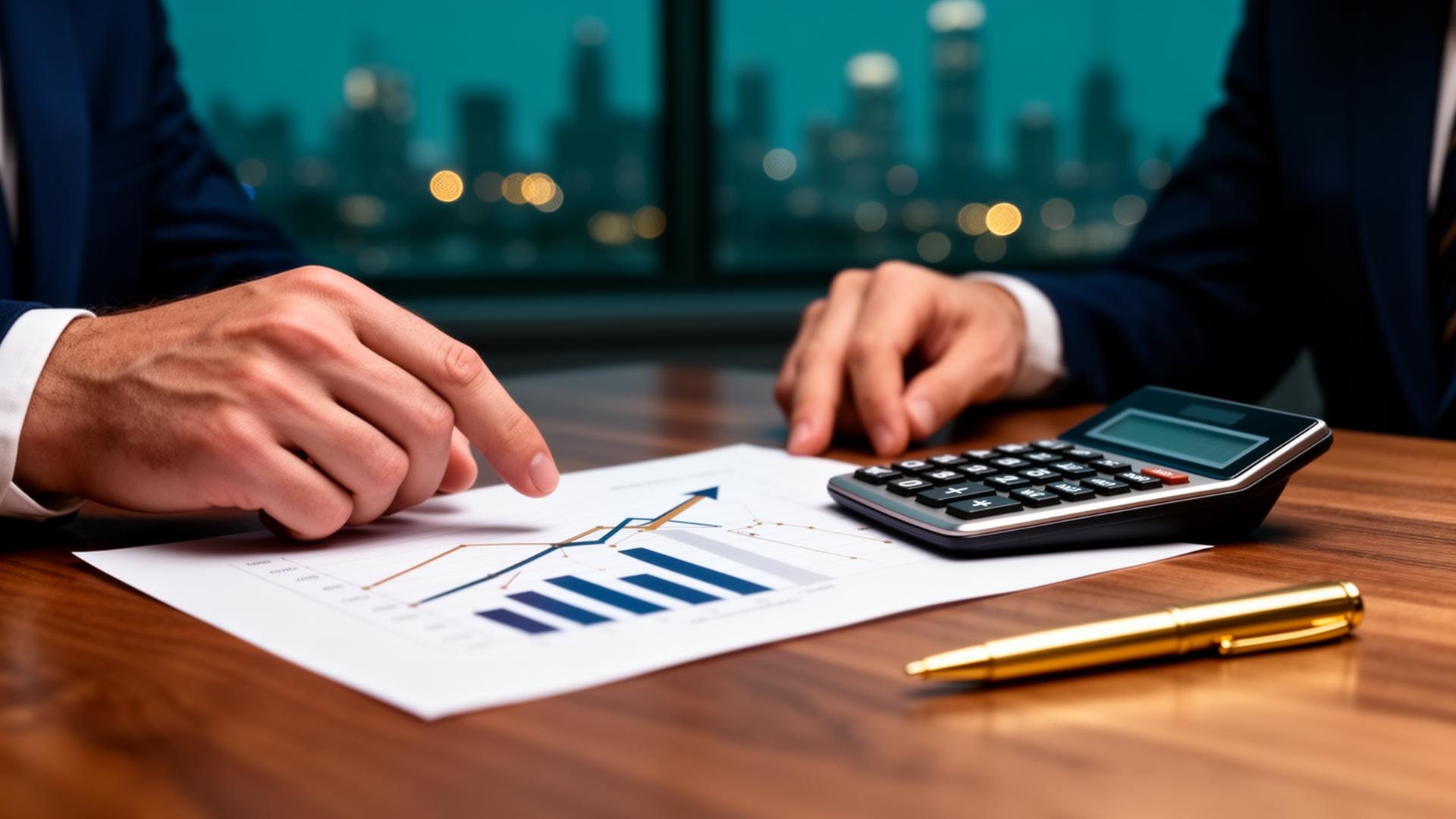 Consultor analisando plano financeiro